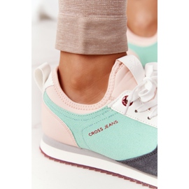 Sport Shoes Memory Foam Cross Jeans HH2R4049C Green-Pink 2