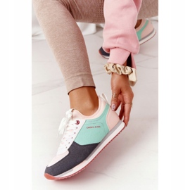 Sport Shoes Memory Foam Cross Jeans HH2R4049C Green-Pink 1