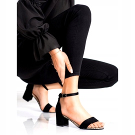 Sandals on a low post Sergio Leone SK839 beige brown black 1