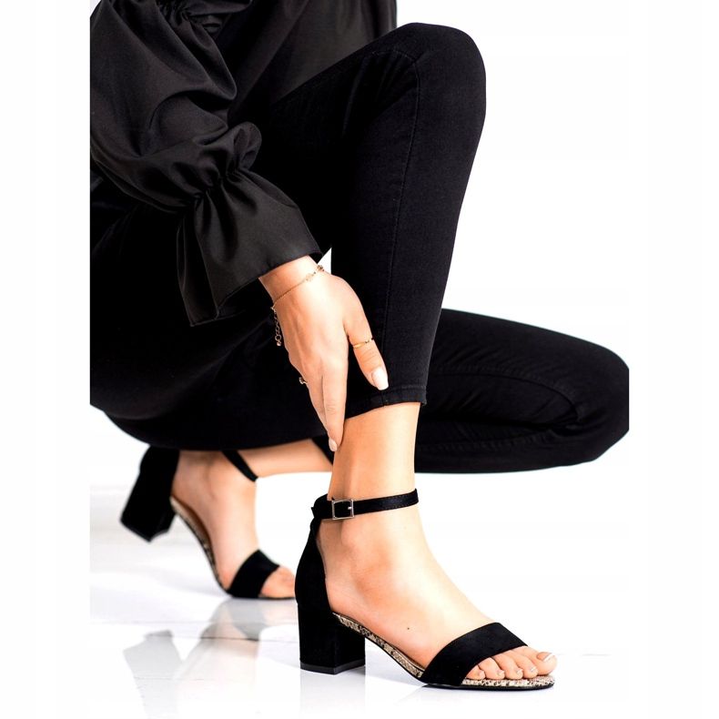 Sandals on a low post Sergio Leone SK839 beige brown black 1