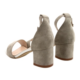 Sergio Leone Sandals on a low eco pillar SK839 silver 5 Sergio Leone Sandals on a low eco pillar SK839 silver 5