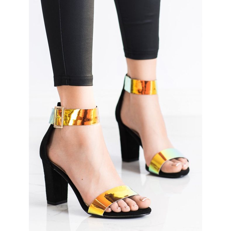 Goodin Sandals On A Bar With Holo Effect black 1