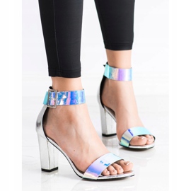 Goodin Sandals On A Bar With Holo Effect silver 1