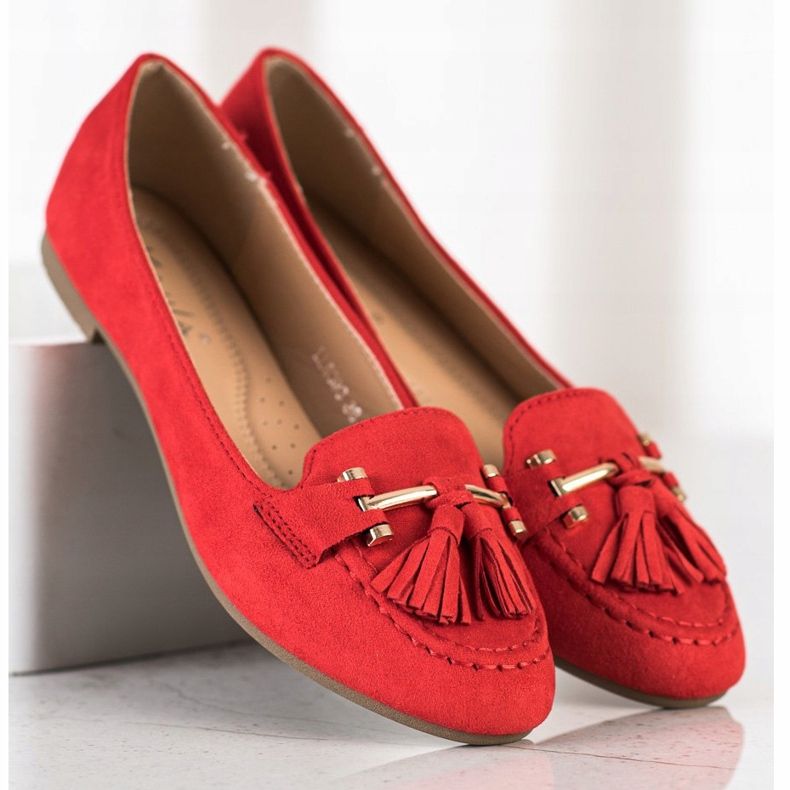 Kayla Fashionable loafers red 2