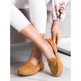 Super Me Camel suede loafers brown 1