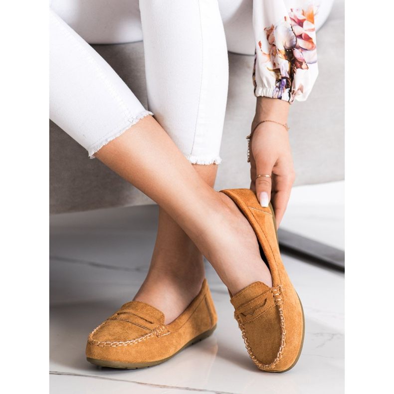 Super Me Camel suede loafers brown 1