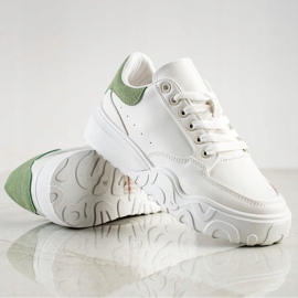 Small Swan White Eco Leather Sneakers 1