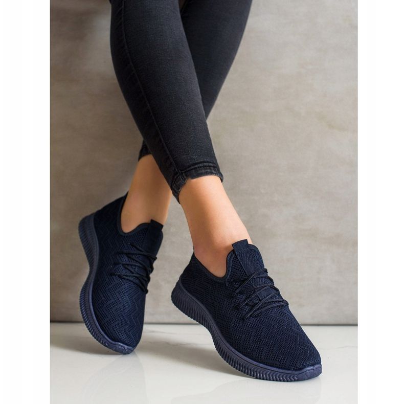 SHELOVET Openwork Sport Shoes navy blue blue 1