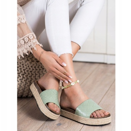 SHELOVET Slippers On The Platform green 1