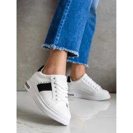 SHELOVET Casual Sneakers white black 2