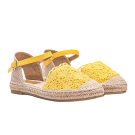 Yellow espadrilles with Baby lace 1