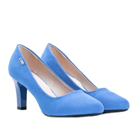 Blue pumps on a Calista stiletto heel 1