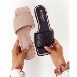 S.Barski Leather Slippers With Quilting S. Barski 331-42 Cappuccino beige 1