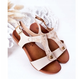 S.Barski Children's Sandals S. Bararski Comfort Złote white silver golden 2