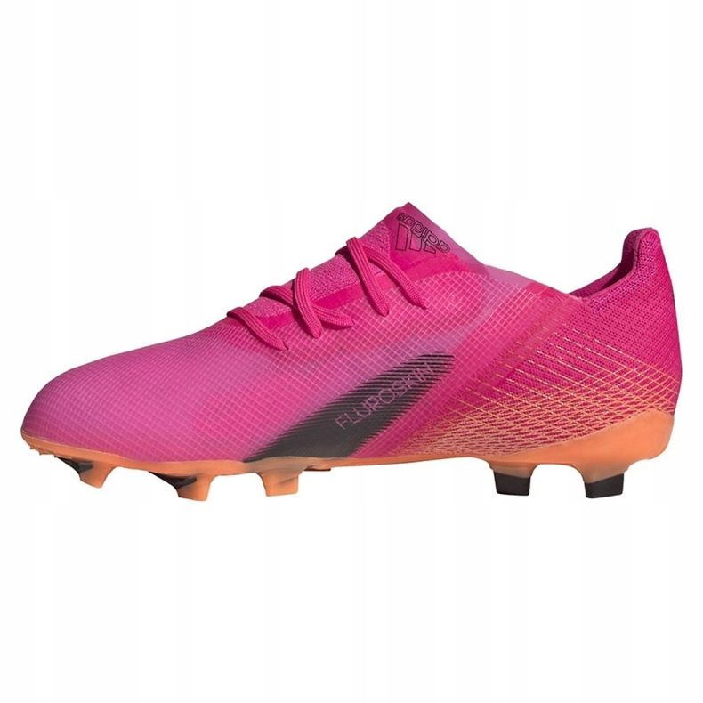 Adidas X Ghosted.1 Fg Jr FW6956 football boots pink, orange pink 1