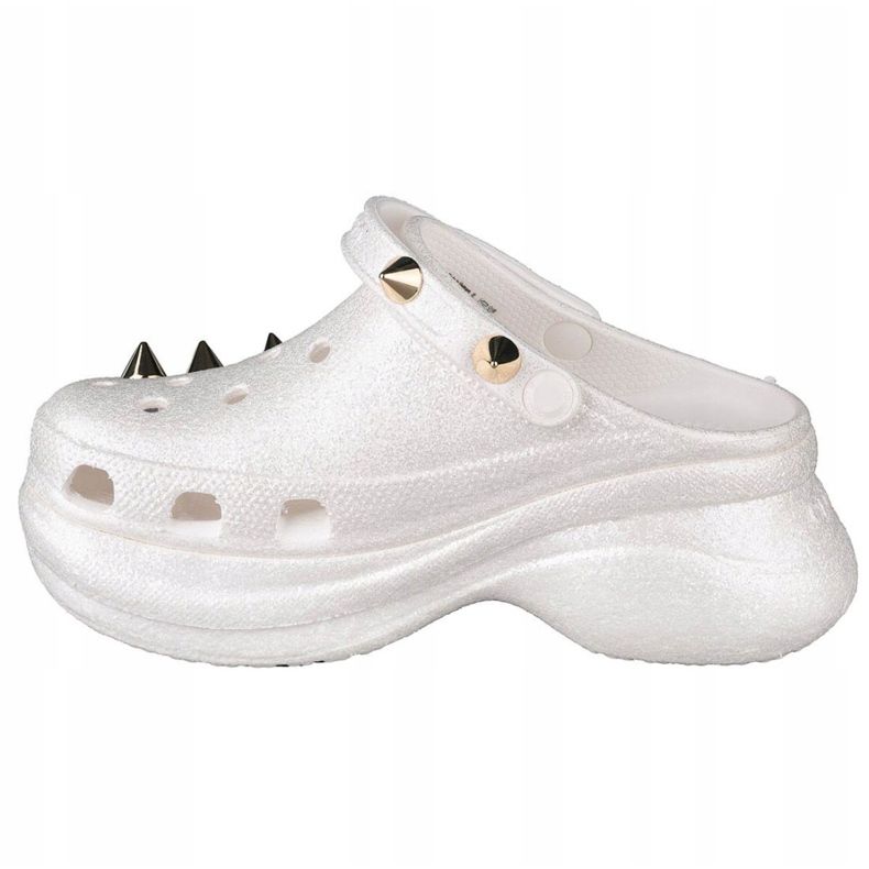 Crocs Classic Bae Glitter Stud Clog W 206783-100 white golden 1