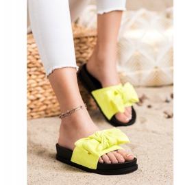 Seastar Slippers With A Bow yellow 2