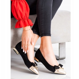 Goodin Pumps With A Bow black golden 1