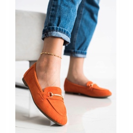 Anesia Paris Elegant suede loafers orange 2