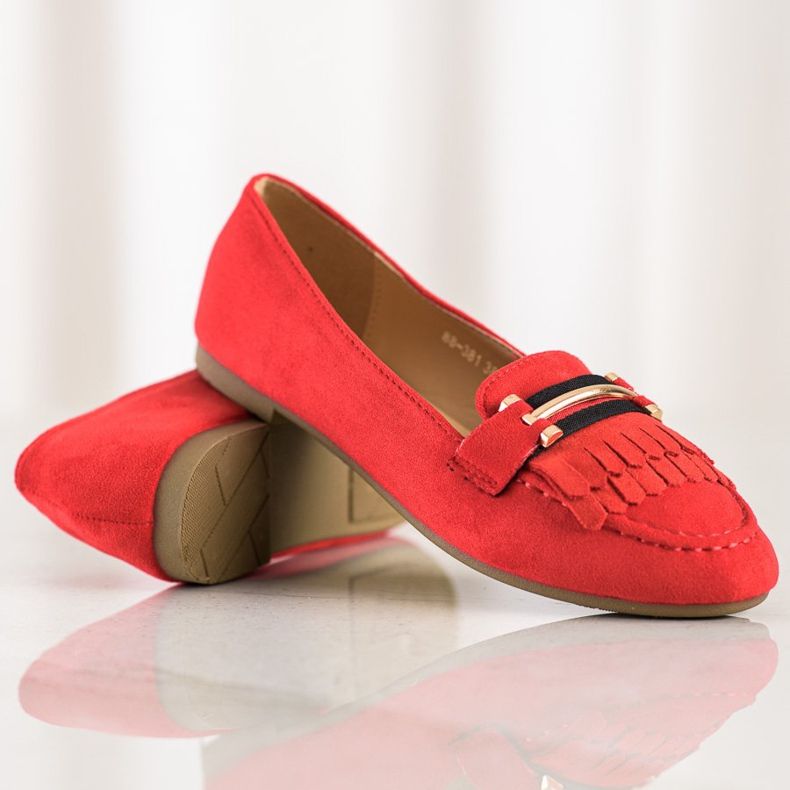 Anesia Paris Stylish loafers red 1