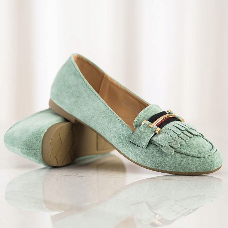Anesia Paris Stylish loafers green 1