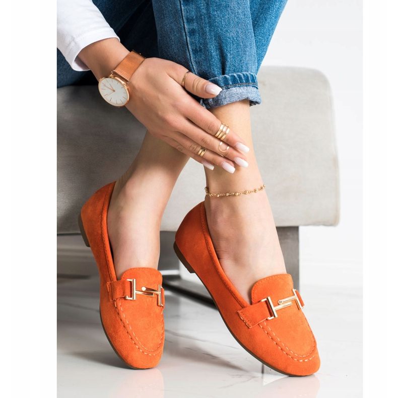 Anesia Paris Elegant loafers orange 2