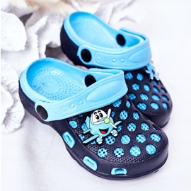 Children's Foam Slippers Crocs Navy Blue Jupiter 1