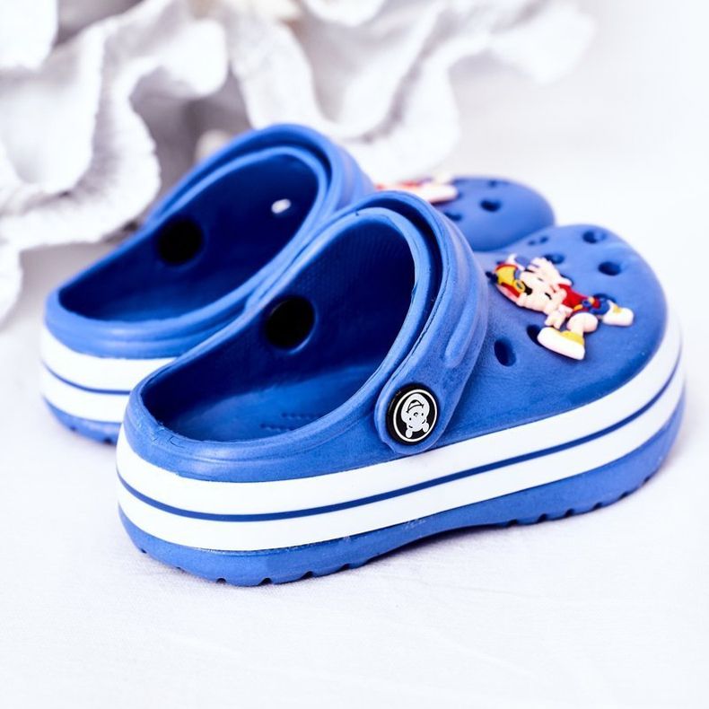 Children's Foam Slippers Crocs Blue Lazy Day 1