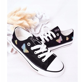 EVE Black Fairytales Children's Sneakers With Butterflies 1