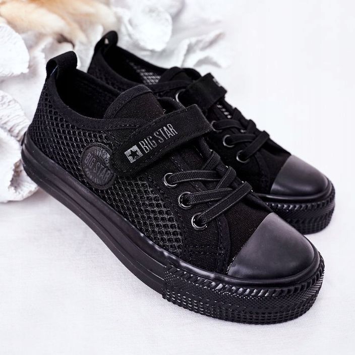 Children's Black Sneakers With Mesh Big Star HH374015 1