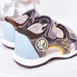 EVE Children's Gray Soccer Sandals With Velcro multicolored 1