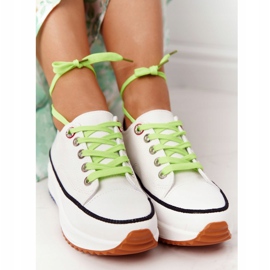 NEWS Women's Sneakers On The Platform White Electric Love green 1