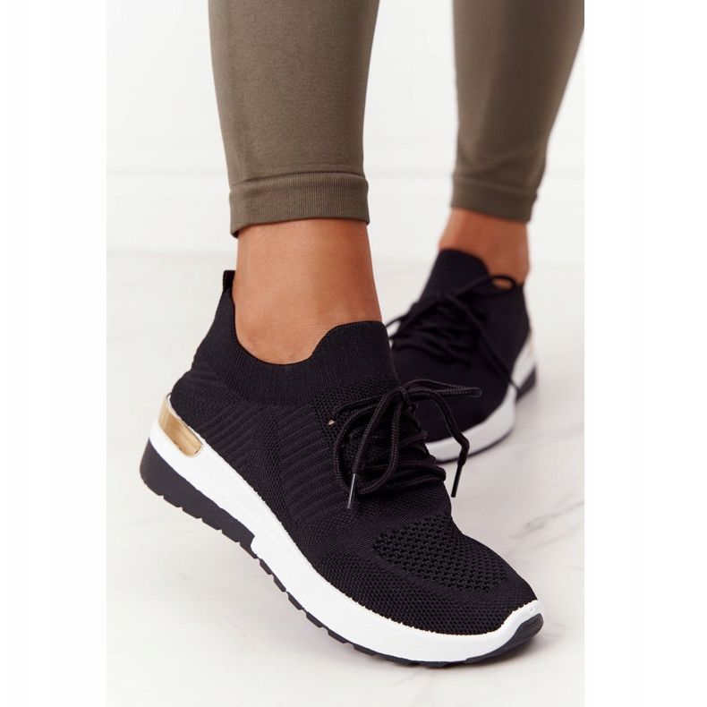 PG1 Sport Shoes Sneakers On Wedge Black Adeyla white 1