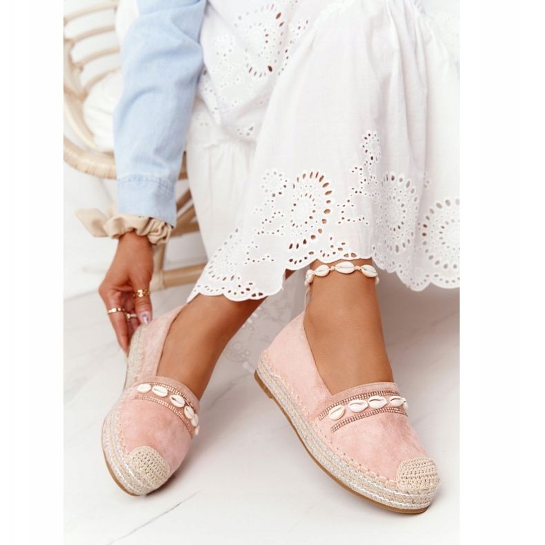 PG1 Espadrilles On Platform With Pink Seashell 1