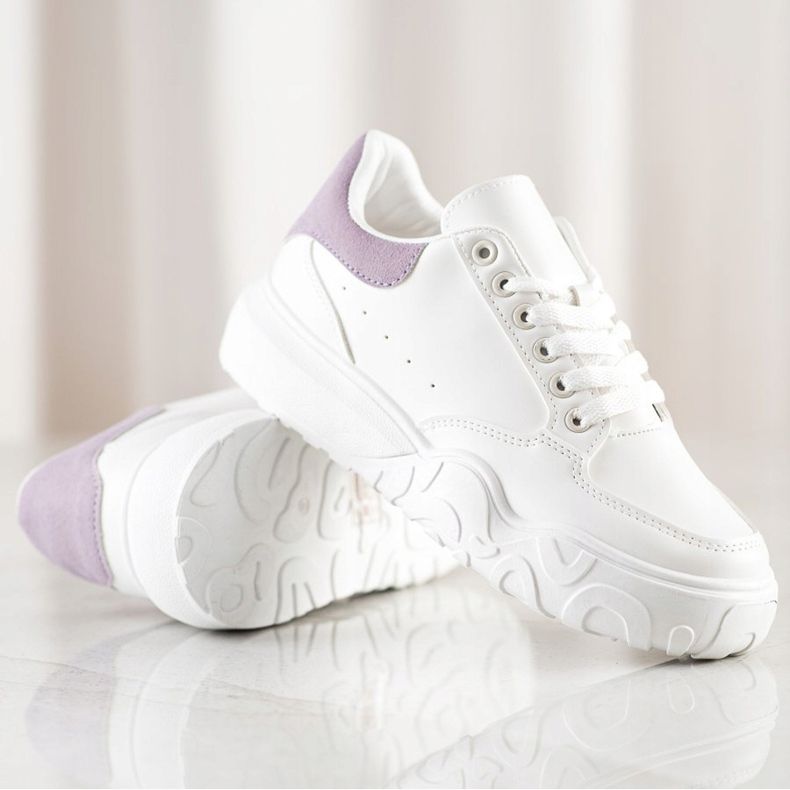Small Swan White Eco Leather Sneakers 1 Small Swan White Eco Leather Sneakers 1