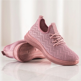 SHELOVET Openwork Sport Shoes pink 1