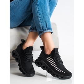SHELOVET Black Fashion Sneakers 1