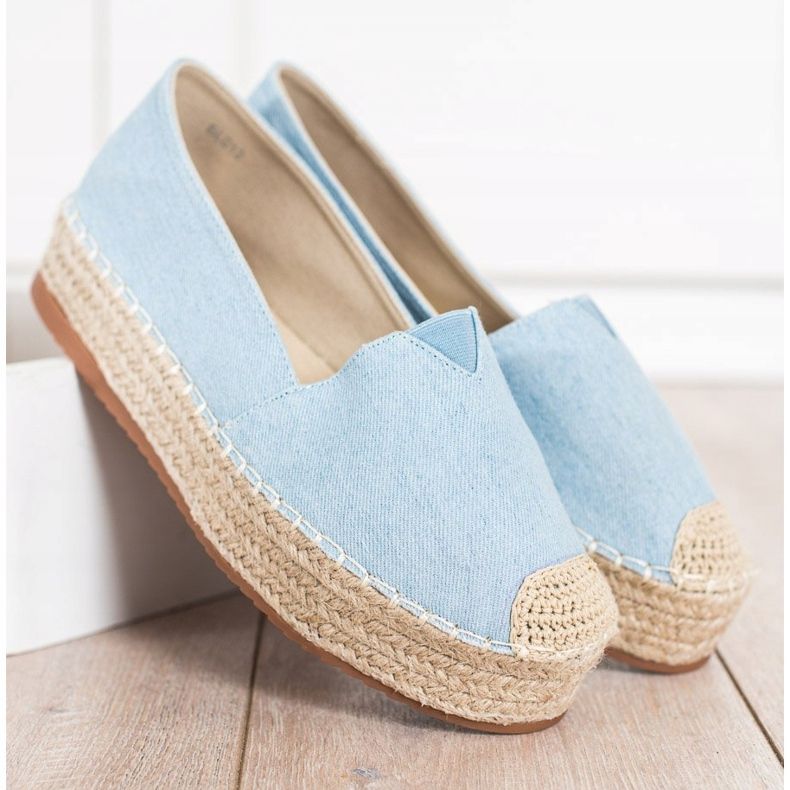 SHELOVET Fashionable Espadrilles blue 2