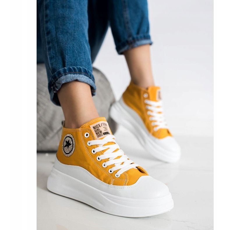 SHELOVET High Yellow Sneakers 2