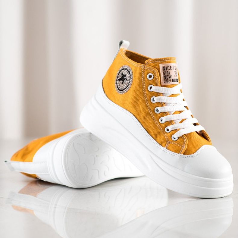 SHELOVET High Yellow Sneakers 1 SHELOVET High Yellow Sneakers 1