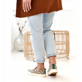 Women's Logged Sneakers Slip-On Khaki Challenge beige brown 2