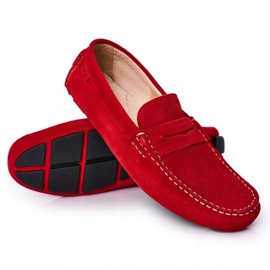 Suede Casual Loafers GOE HH1N4066 Red 1