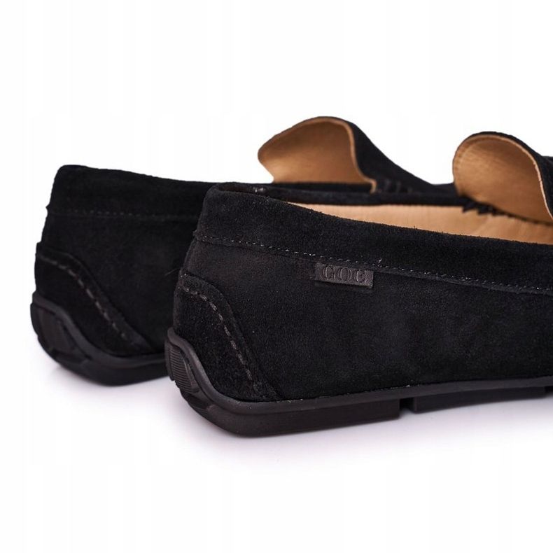 Suede Casual Loafers GOE HH1N4080 Black 1