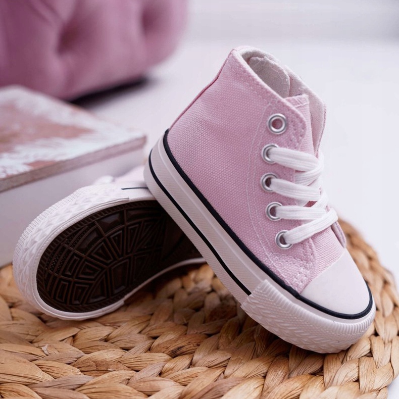 FRROCK Children's Classic High Pink Filemon Sneakers ['pink'] 3