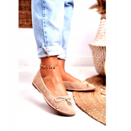 Women's Ballerinas Lu Boo Suede Beige 1