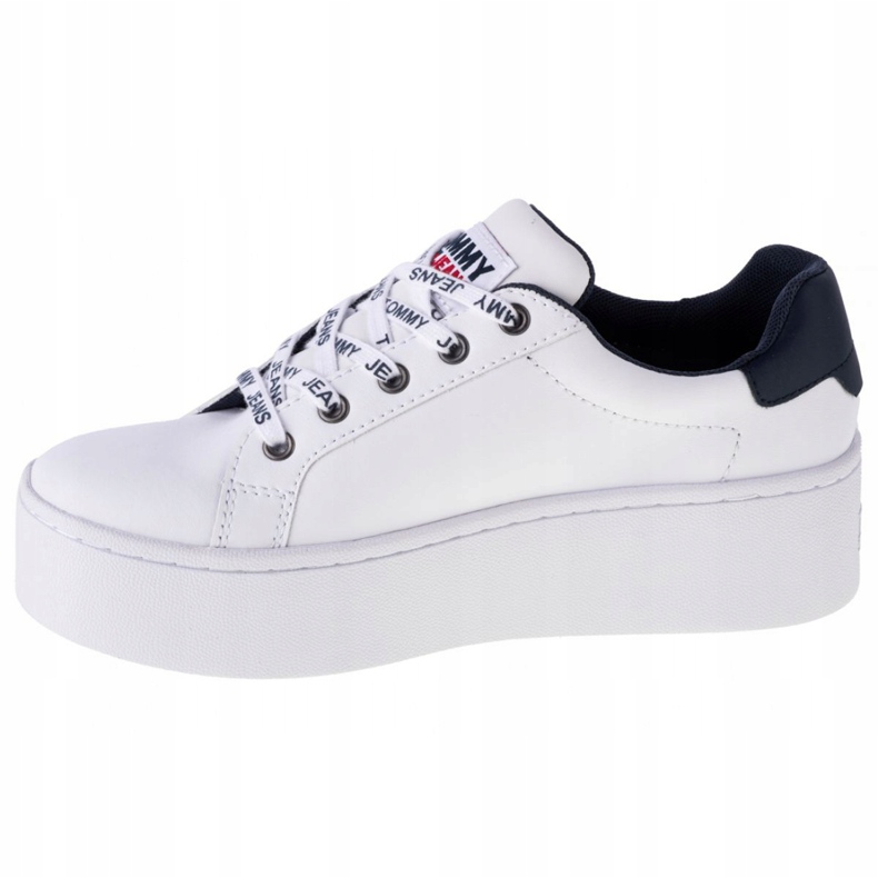 Tommy Hilfiger Iconic Leather Flatform shoes in EN0EN01113-YBR white navy blue 1
