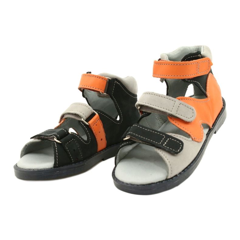 Mazurek Leather sandals high preventive boys 291 gray orange 1 Mazurek Leather sandals high preventive boys 291 gray orange 1