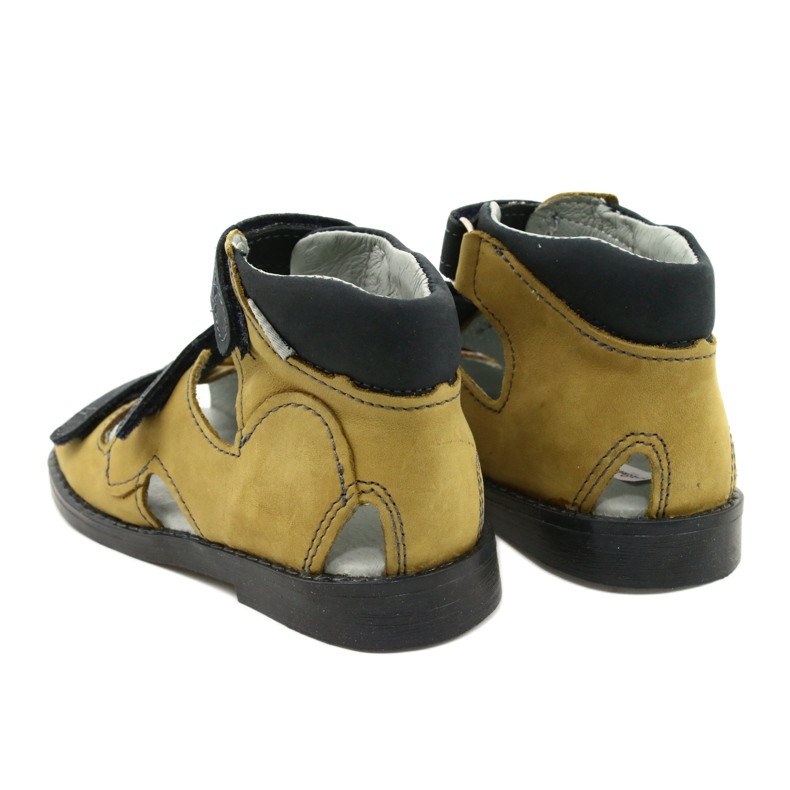 Mazurek Leather sandals high preventive 291 gray orange grey 2