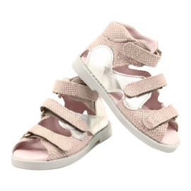 Mazurek 291 high preventive sandals, pink and silver 3