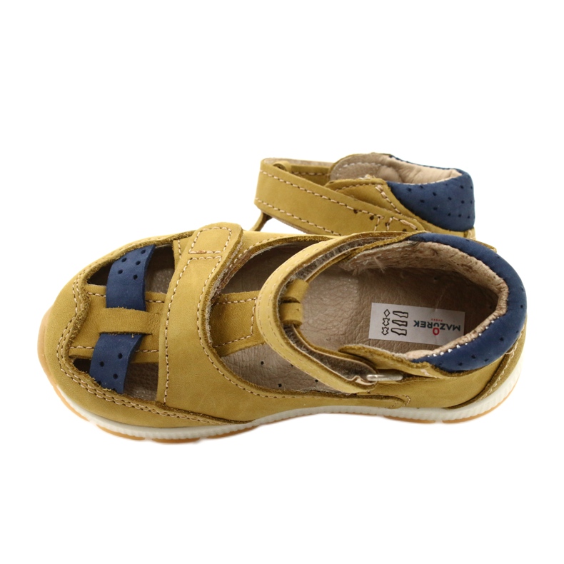 Leather boys sandals for Velcro Mazurek 1187 C. Jółty yellow 4 Leather boys sandals for Velcro Mazurek 1187 C. Jółty yellow 4